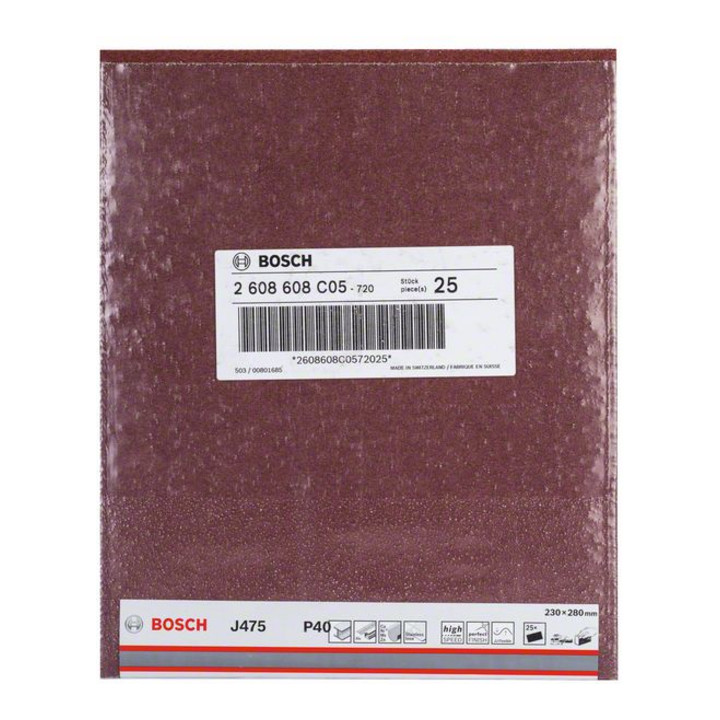 Bosch Schuurpapier J475 Best for Metal voor handschuren en schuurmachines