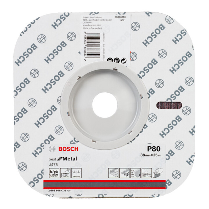 Bosch schuurrol J475 Best for Metal Stof schuurrol 38 mm x 25 m 80