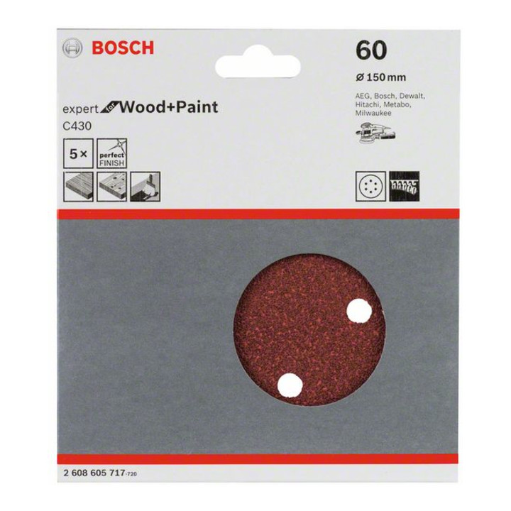 Bosch schuurvel C430 150 mm 60 6 gaten klittenband