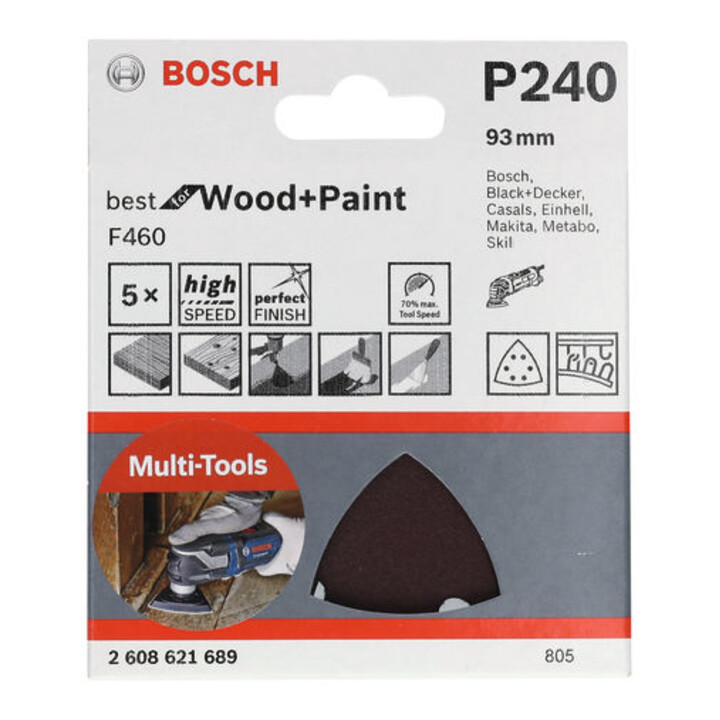 Bosch schuurvel F460 Best for Wood and Paint, 93 mm 240