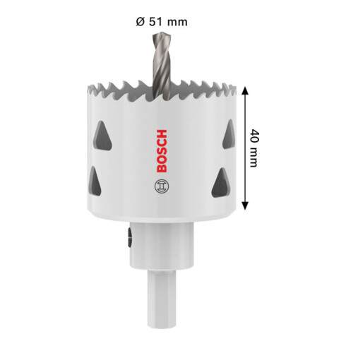 Bosch Scie-cloche multi-matériaux avec porte-embout, 51 × 40 mm
