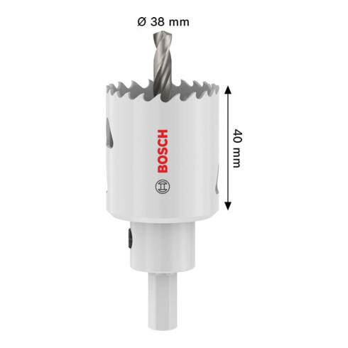 Bosch Scie-cloche multi-matériaux avec porte-foret, 38 x 40 mm