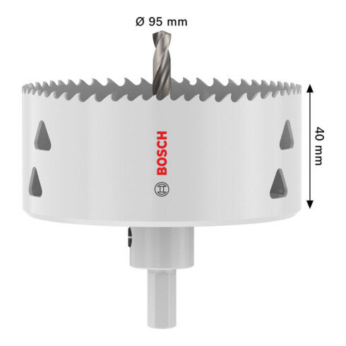 Bosch Scie-cloche multi-matériaux avec porte-foret, 95 x 40 mm