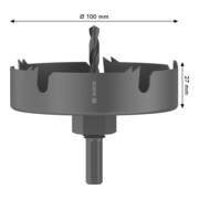 Bosch Scie-cloche pour bois et plaques de plâtre avec porte-outil, 100 x 27 mm-5