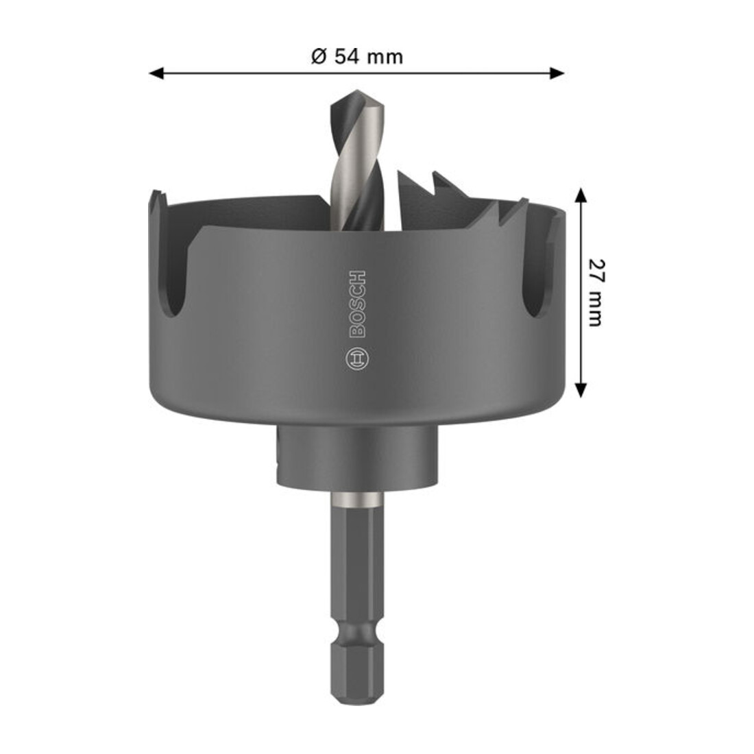 Bosch Scie-cloche pour bois et plaques de plâtre avec porte-outil, 54 x 27 mm