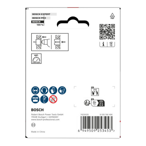 Bosch Scie-cloche pour bois et plaques de plâtre avec porte-outil et fraise à chanfreiner, 68 × 30 mm