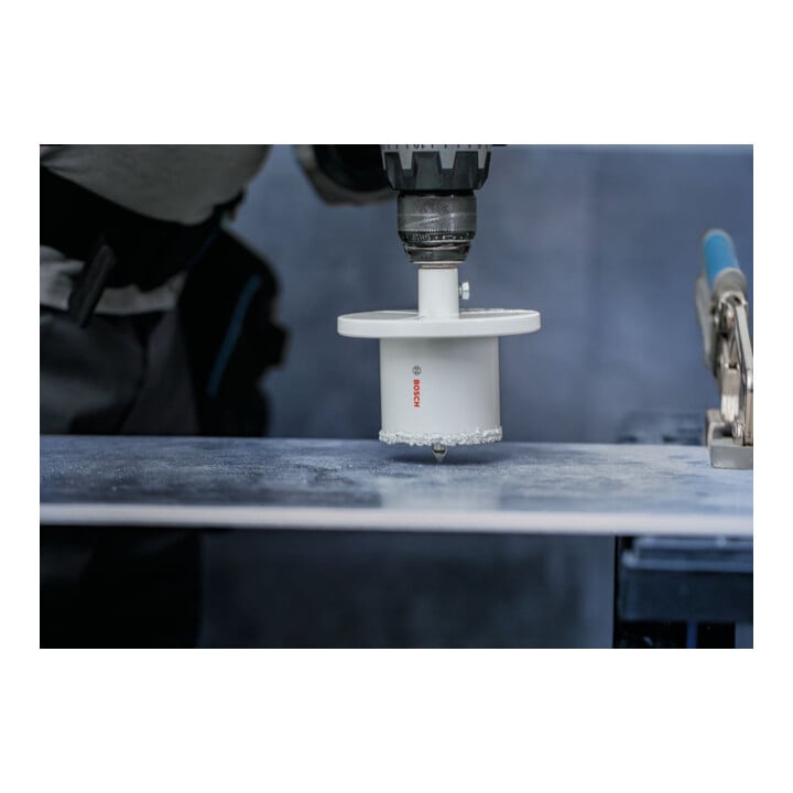 Bosch Scie-cloche pour briques et carreaux souples avec porte-foret, 73 x 60 mm