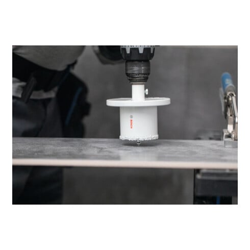 Bosch Scie-cloche pour briques et carreaux souples avec porte-outil, 53 x 60 mm