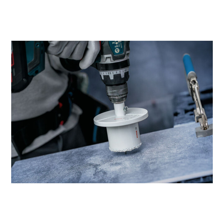 Bosch Scie-cloche pour briques et carreaux souples avec porte-outil, 53 x 60 mm