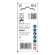 Bosch Scie-cloche pour carrelage avec porte-outil, 18 x 40 mm