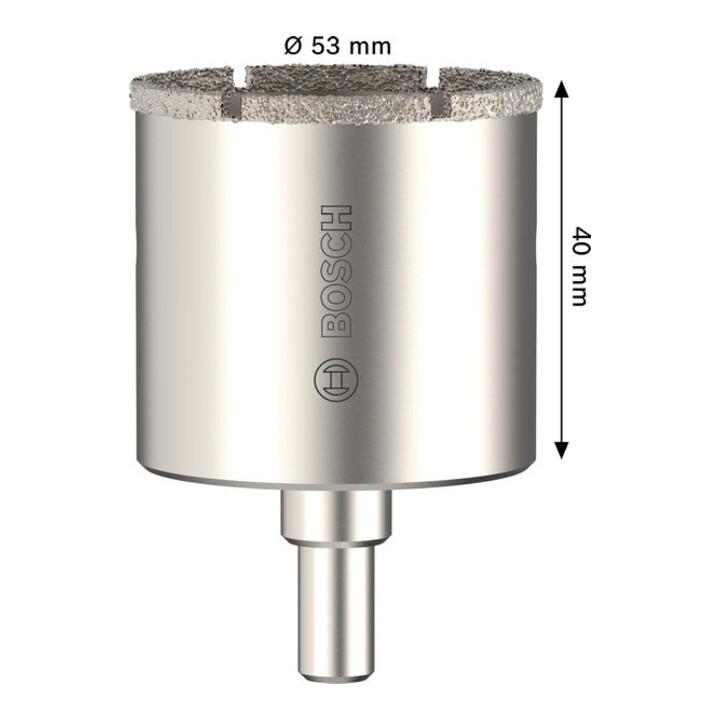 Bosch Scie-cloche pour carrelage avec porte-outil, 53 x 40 mm