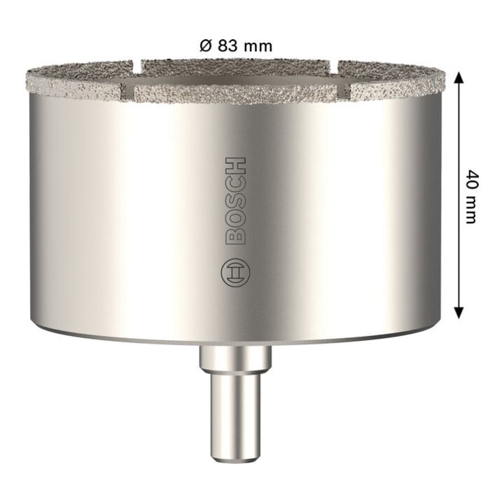 Bosch Scie-cloche pour carrelage avec porte-outil, 83 × 40 mm
