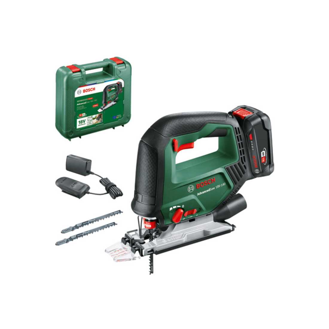 Bosch Scie sauteuse sans fil AdvancedSaw 18V-140, 1 x batterie PBA 18V 2.0Ah