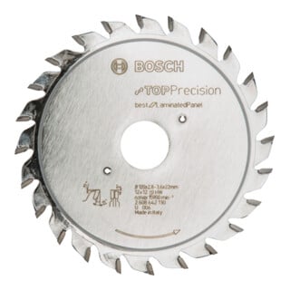 Bosch Top Precision kunststof cirkelzaagblad voor horizontaal/verticaal zagen en tafelzagen