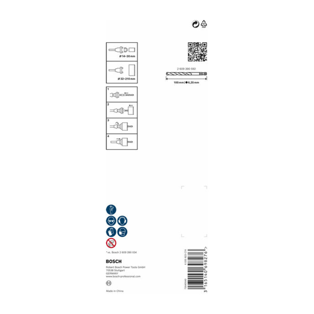 Bosch SDS plus-Adapter 14 - 210 mm