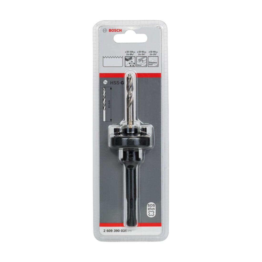 Bosch SDS plus adapter 5/8" - 18 UNF 32 tot 210 mm
