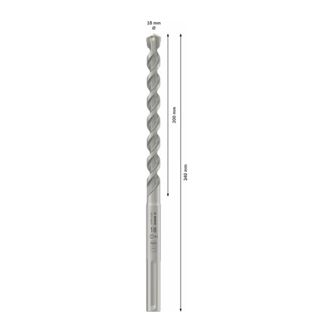 Bosch SDSmax Bohrer max-4 18x200x340 mm
