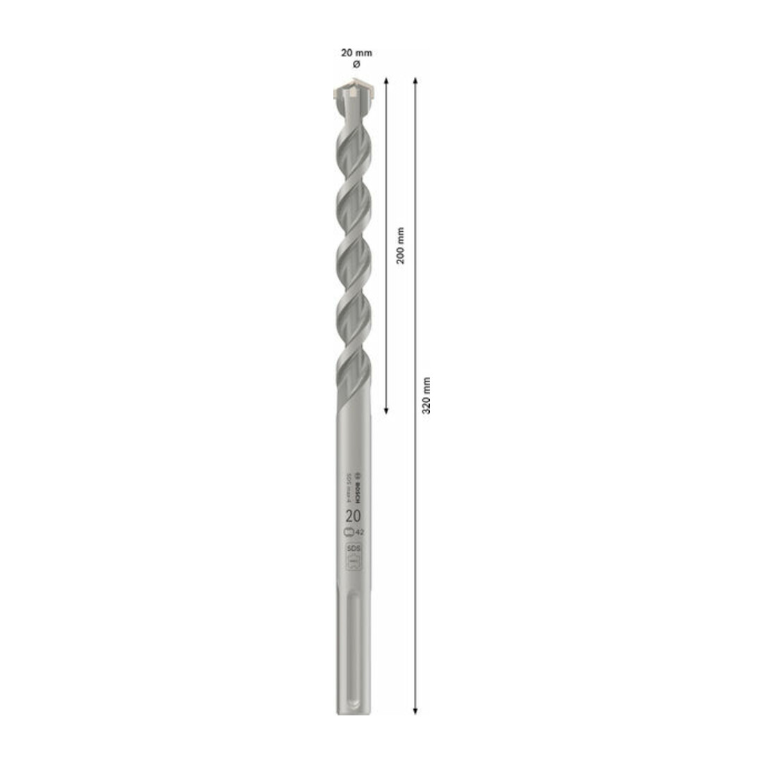 Bosch SDSmax Bohrer max-4 20x200x320 mm
