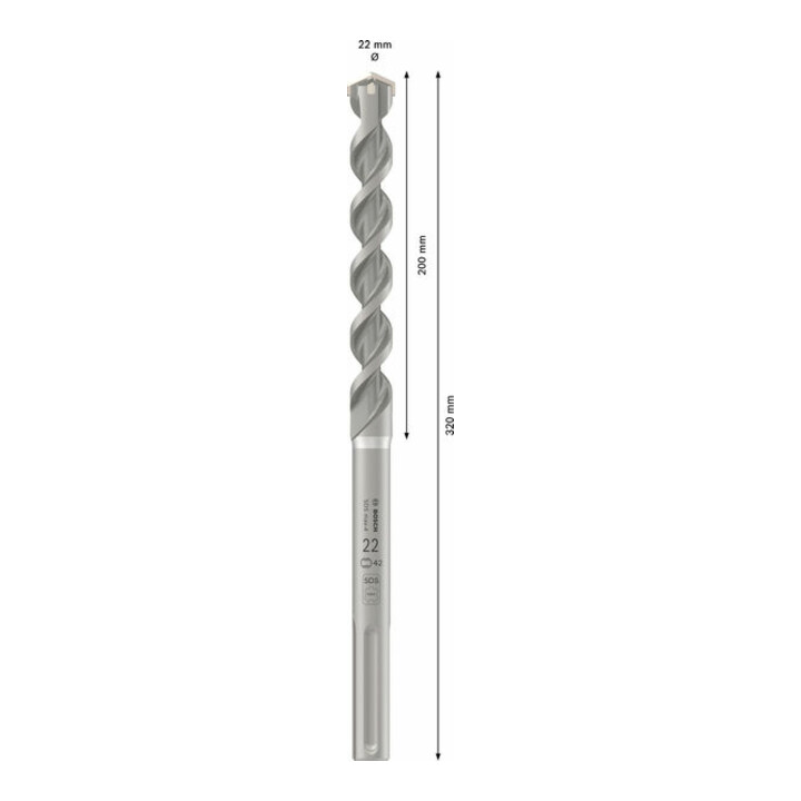 Bosch SDSmax Bohrer max-4 22x200x320 mm