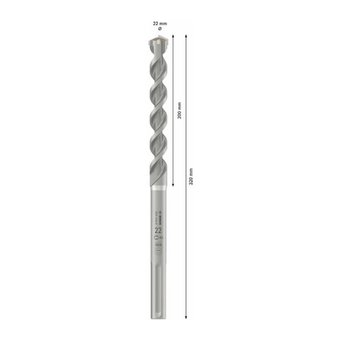 Bosch SDSmax Bohrer max-4 22x200x320 mm