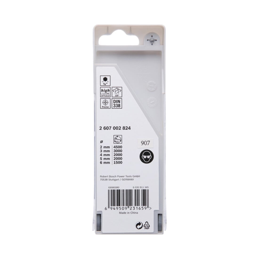 Bosch Sechskantbohrer HSS PointTeQ-Set, 5-tlg. 2/3/4/5/6 mm