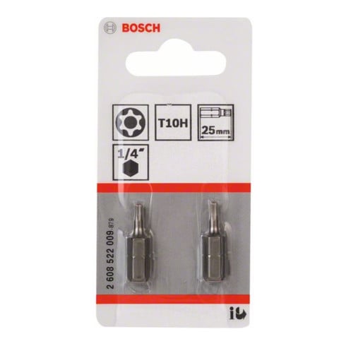 Bosch Torx veiligheidsbit, L25 mm, 1/4" aandrijving, extra hard