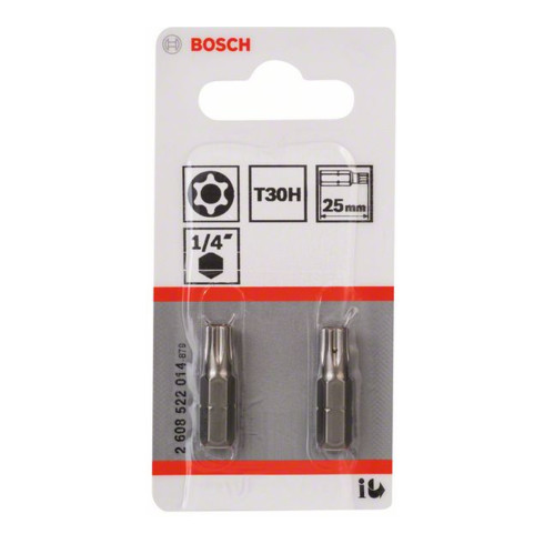 Bosch Bit per cacciavite Security Torx, L25mm, 1/4", extra duro