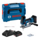 Bosch Sega a gattuccio a batteria GST 18V-155 SC, 2 batterie ProCORE18V 4.0Ah, carica e L-BOXX-1