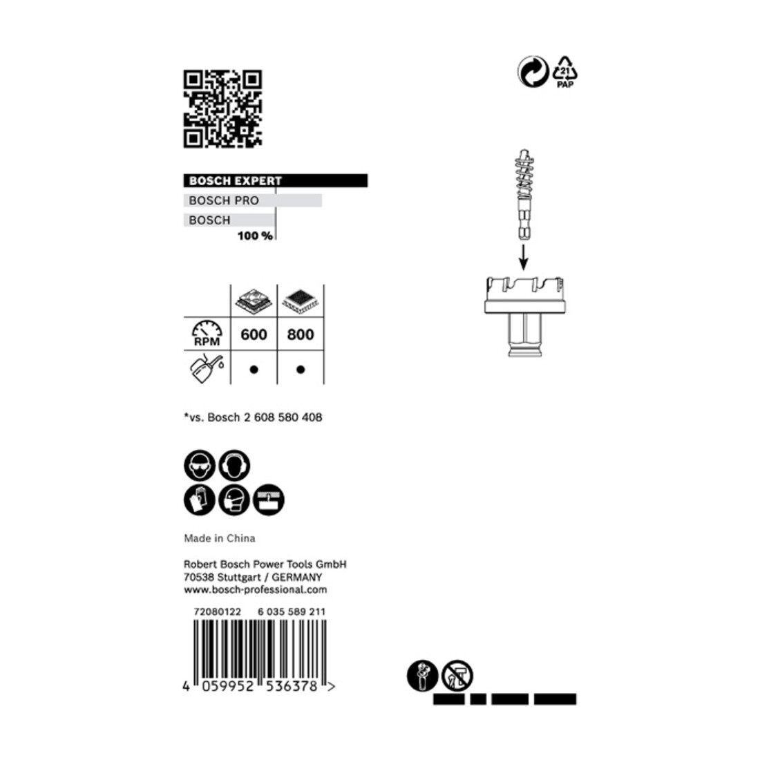 Bosch Sega a tazza EXPERT Sheet Metal