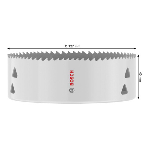 Bosch Sega a tazza Multi Materiale con filettatura, 127 x 40 mm