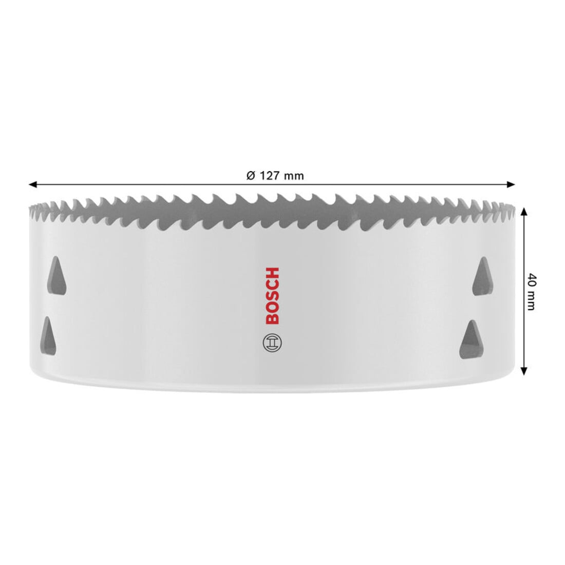 Bosch Sega a tazza Multi Materiale con filettatura, 127 x 40 mm
