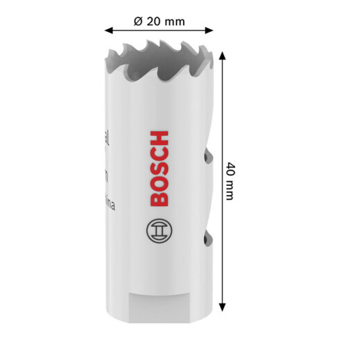 Bosch Sega a tazza multi materiale con filettatura, 20 x 40 mm