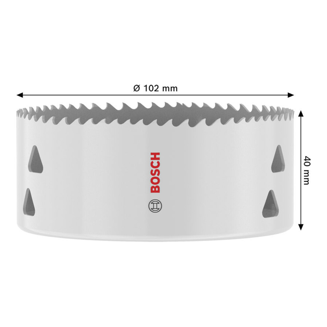 Bosch Sega a tazza multi materiale con filetto, 102 x 40 mm