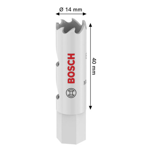 Bosch Sega a tazza multi materiale con filetto, 14 x 40 mm
