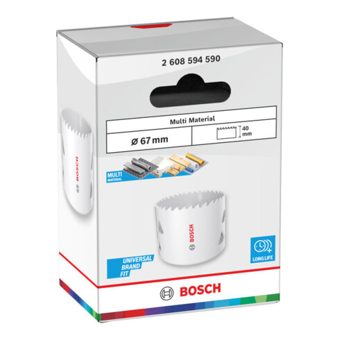 Bosch Sega a tazza multi materiale con filetto, 67 x 40 mm