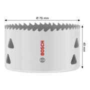 Bosch Sega a tazza multi materiale con filetto, 76 x 40 mm-5