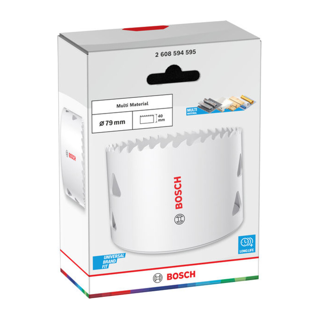 Bosch Sega a tazza Multi Materiale con filetto, 79 x 40 mm