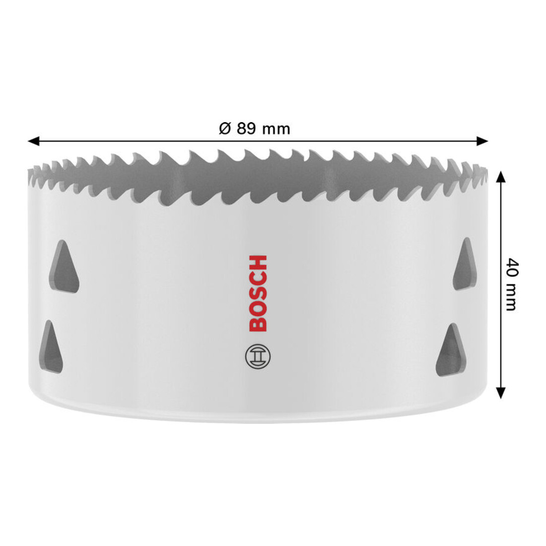 Bosch Sega a tazza Multi Materiale con filetto, 89 x 40 mm