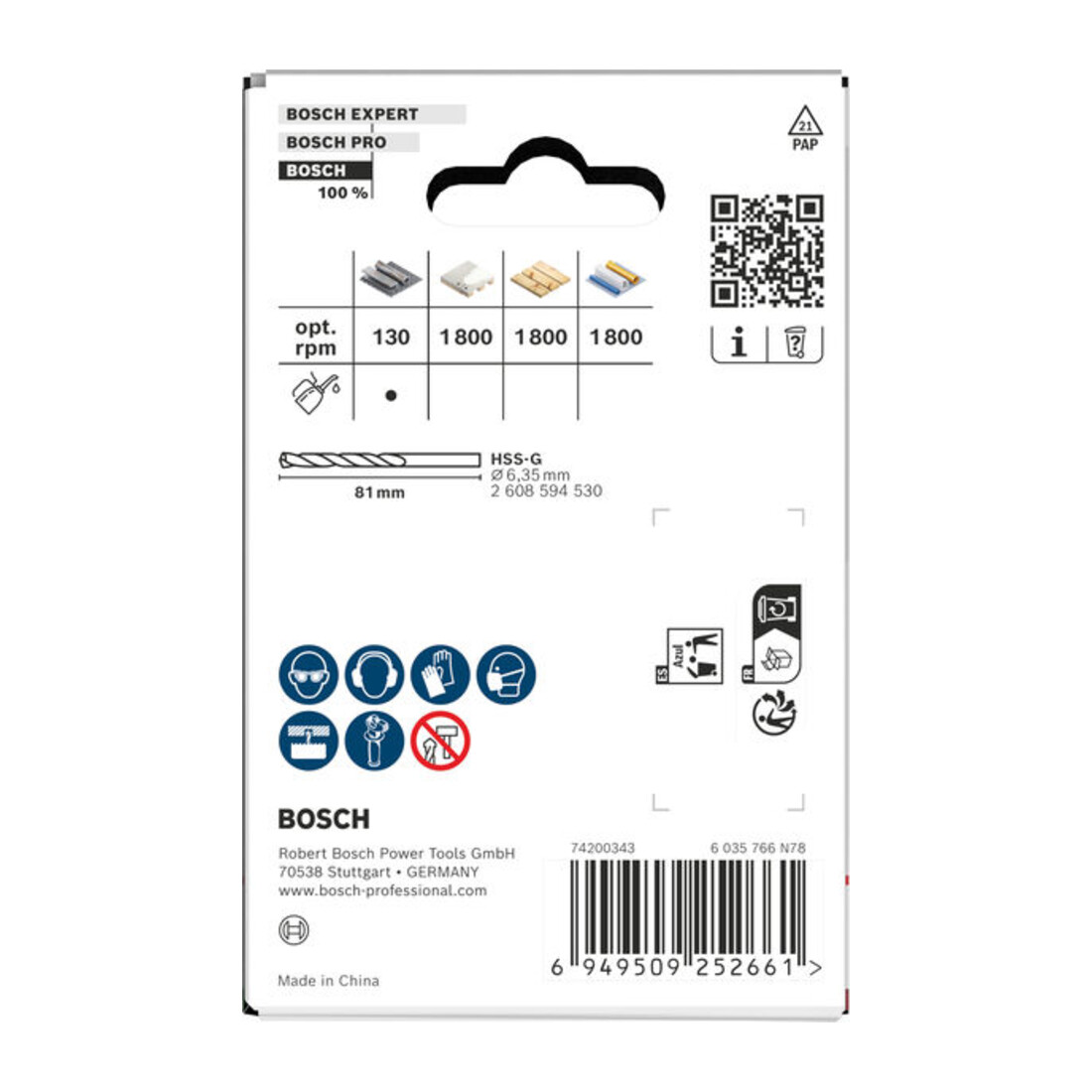 Bosch Sega a tazza multi materiale con supporto, 68 x 40 mm