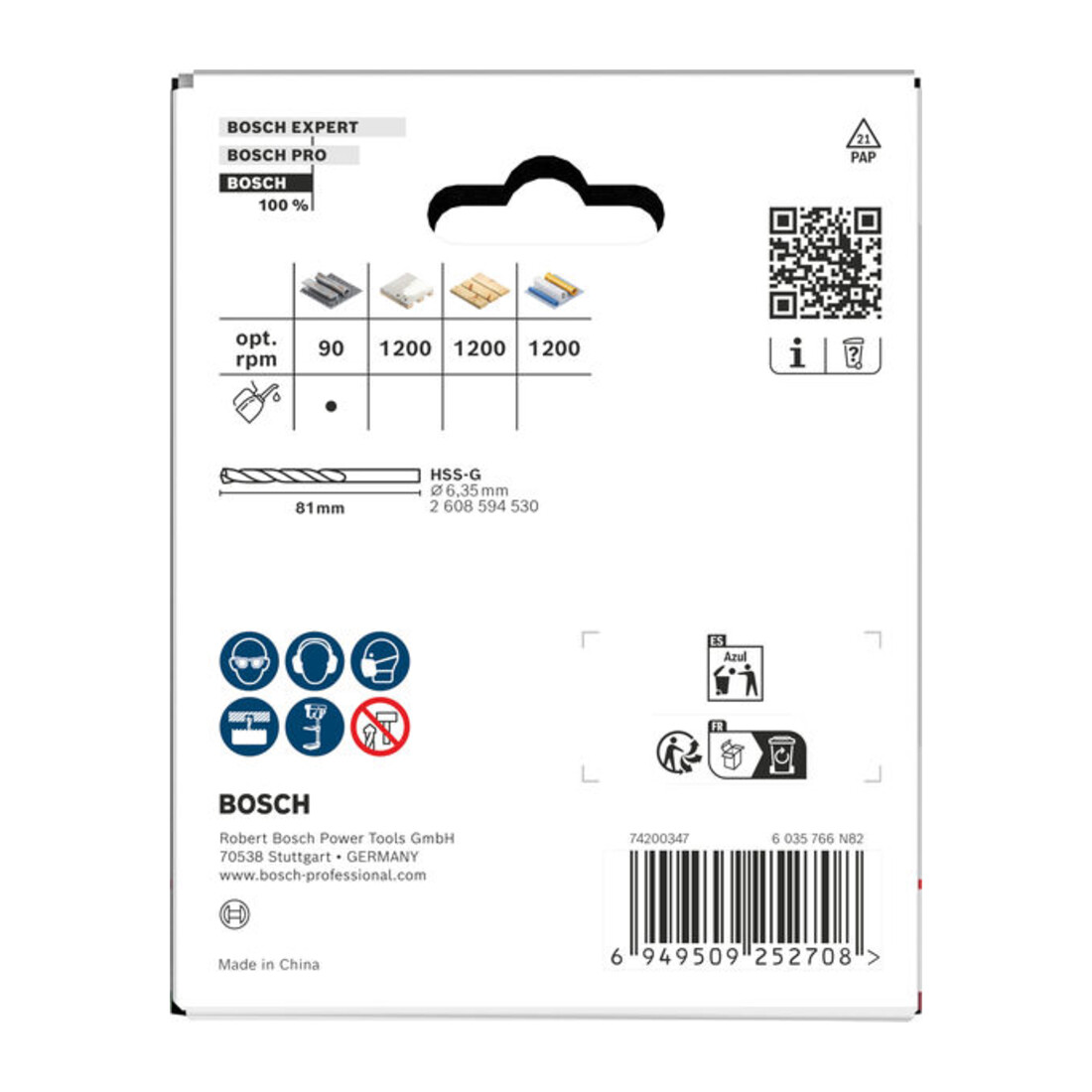 Bosch Sega a tazza Multi Materiale con supporto, 95 x 40 mm