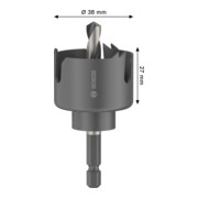 Bosch Sega a tazza per legno e cartongesso con supporto, 38 x 27 mm-5
