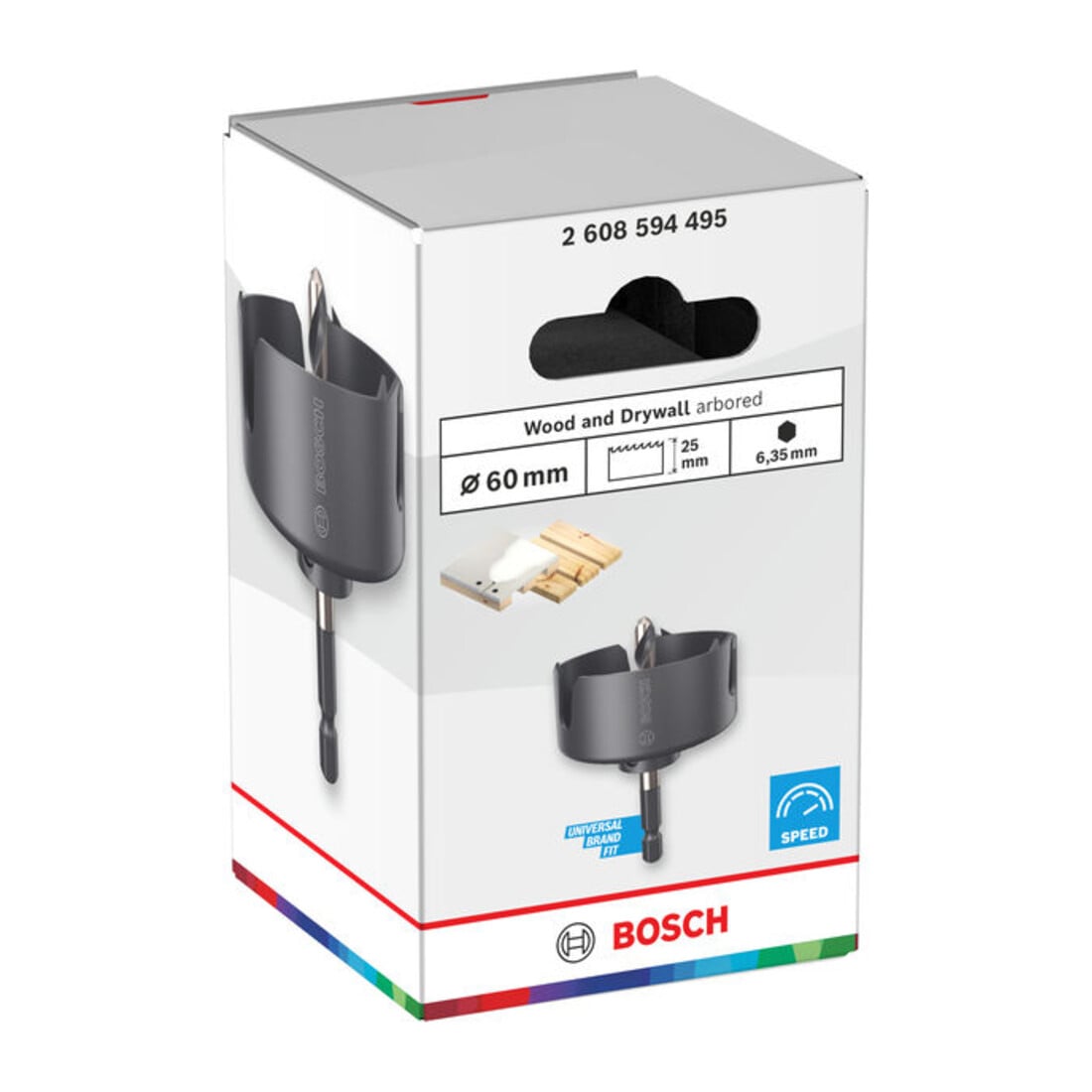 Bosch Sega a tazza per legno e cartongesso con supporto, 60 x 27 mm