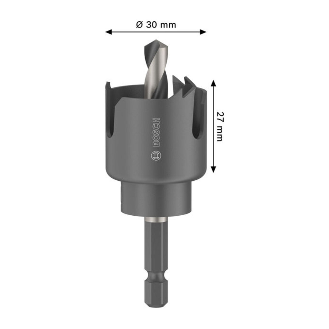 Bosch Sega a tazza per legno e cartongesso con supporto a innesto, 30 x 27 mm