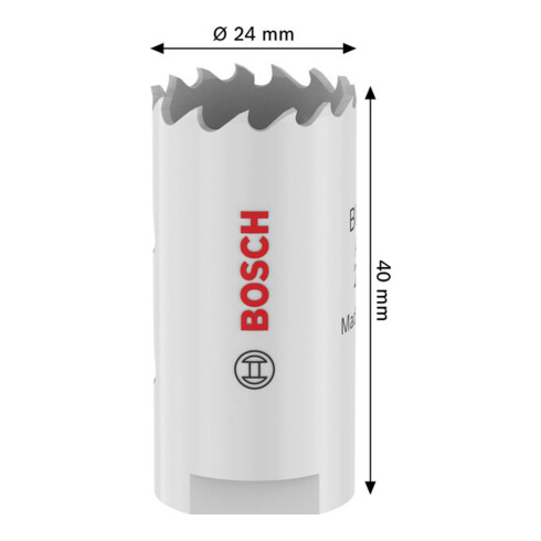 Bosch Sega a tazza per materiali multipli con filetto, 24 x 40 mm