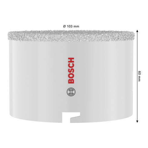 Bosch Sega a tazza per mattoni e piastrelle morbide con supporto, 103 x 60 mm