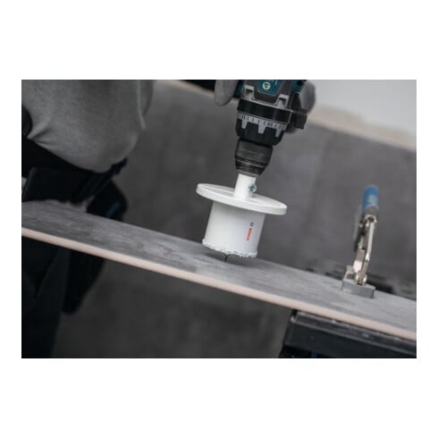 Bosch Sega a tazza per mattoni e piastrelle morbide con supporto, 103 x 60 mm