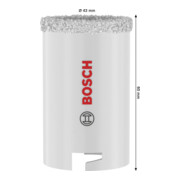 Bosch Sega a tazza per mattoni e piastrelle morbide con supporto, 43 x 60 mm-5