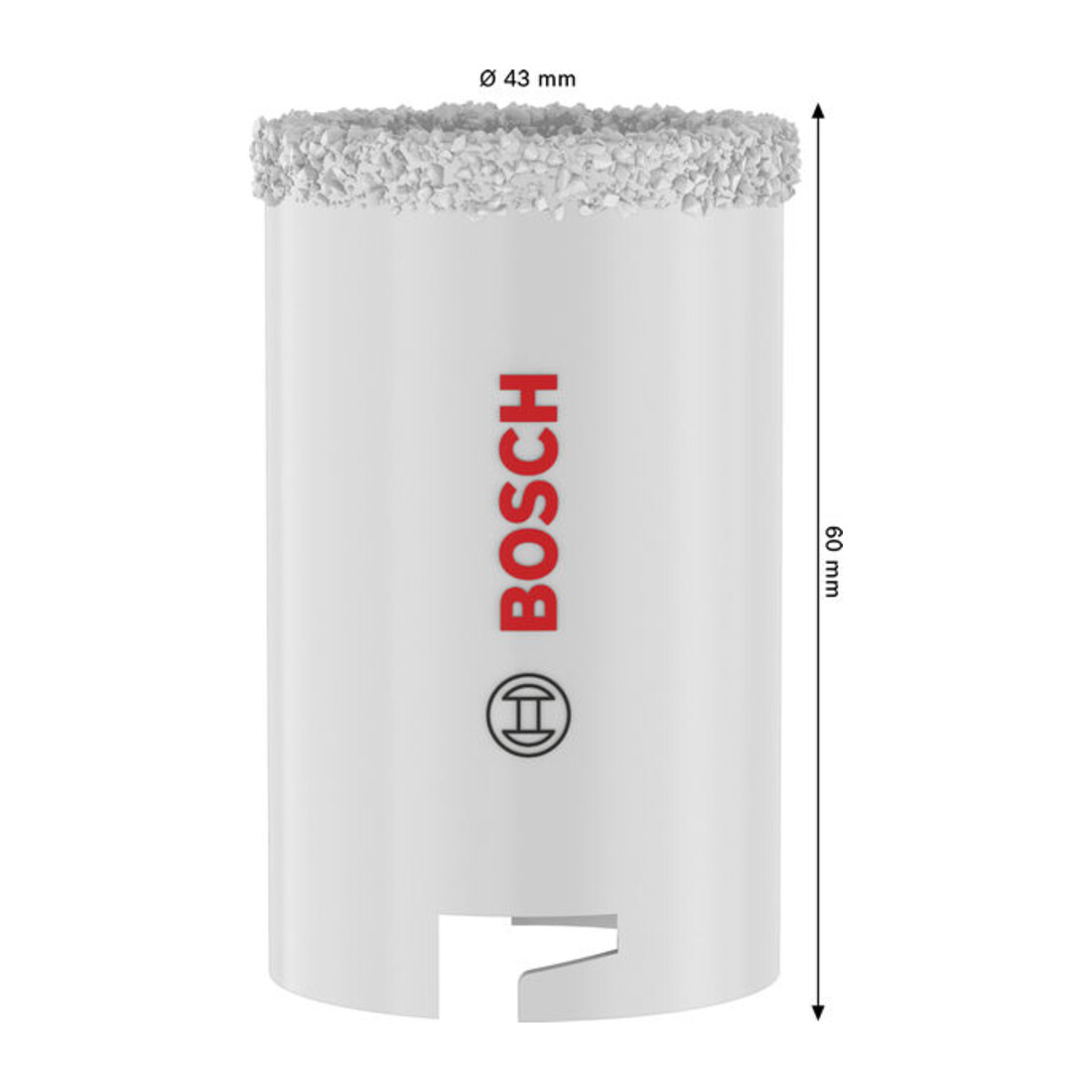 Bosch Sega a tazza per mattoni e piastrelle morbide con supporto, 43 x 60 mm