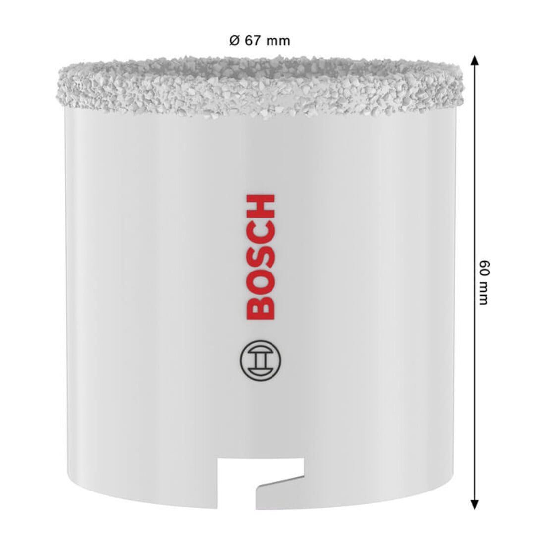 Bosch Sega a tazza per mattoni e piastrelle morbide con supporto, 67 x 60 mm
