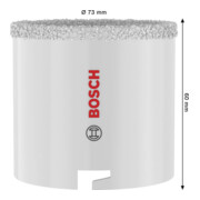 Bosch Sega a tazza per mattoni e piastrelle morbide con supporto, 73 x 60 mm-5